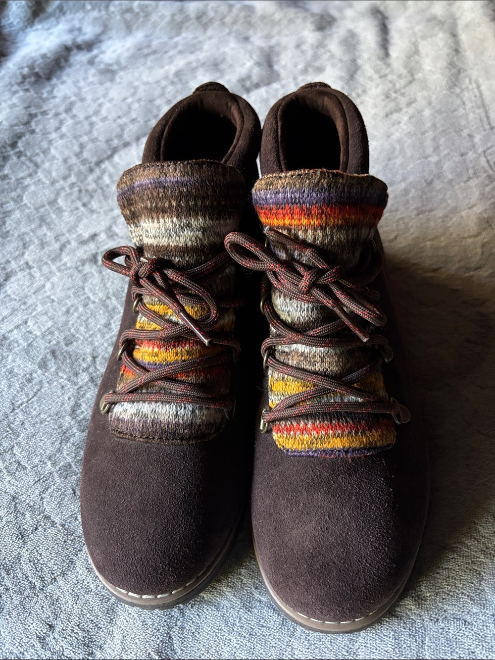 BOBS by Skechers Brown Plaid Chukka Boots Size 7.5 NWOT